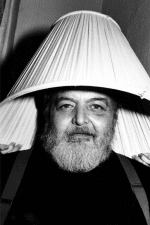 Marty Matz with a lampshade over his head - copyright Ira Cohen